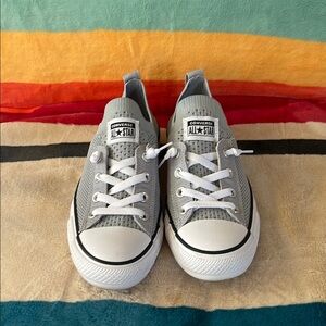 Converse Gray and White Chuck Taylor Sneakers